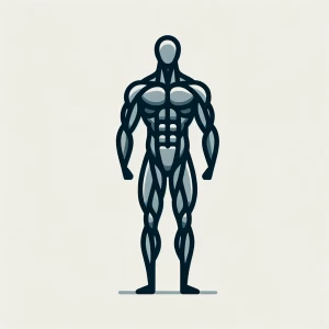 Stick man with libs and abs
