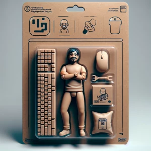 Design an image depicting a 3-dimensional cartoon-style action f...