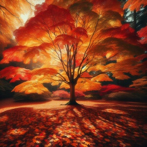 A beautiful tree during fall season