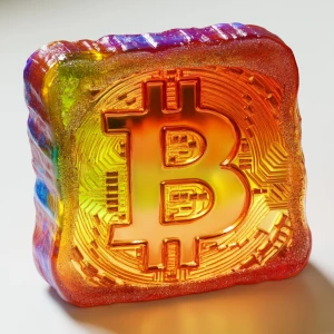 Jelly Bitcoin toast jelly art style