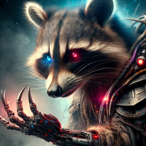 Coon in  the style of Yautja's (Hunter Predator),ultra-detailed,...