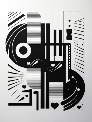 A modern, traditional, and sleek black and white professional gr...