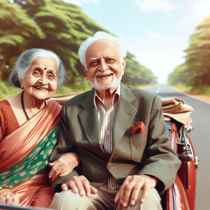 Grandparents are on the road