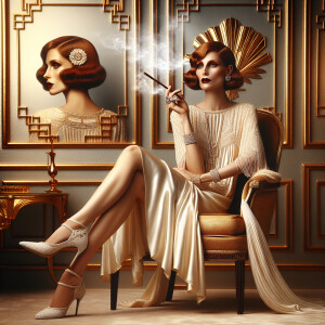 in a bedroom art deco walls guilded white gold is a art deco dre...