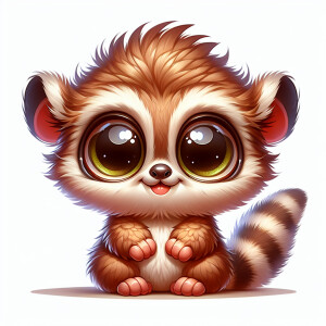Create an image of Mort, the small, endearing lemur from the "Ma...