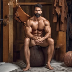 coach tiene un cuerpo musculoso y hairy and el pene de enorme t...