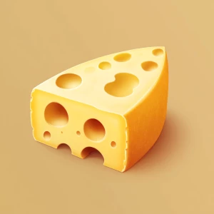 cute a piece of cheese in carton style