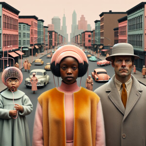 In the heart of a once-lively cityscape frozen in the ‘50s aesth...