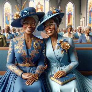 Adjust the 3-D realistic image to depict the African-American gr...