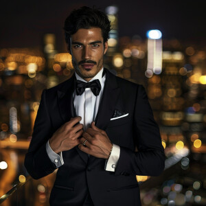 Capture the essence of effortless elegance: a dark haired italia...