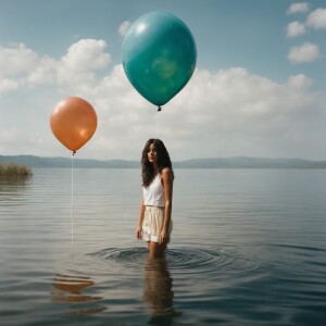 Create realistic color photograph from the mid seventies of a be...