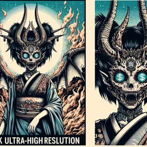 Create an 8K ultra-high-resolution artwork portraying a female m...