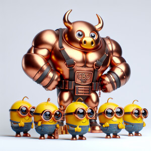 Cartoon yellow minions in round glasses from Despicable Me aroun...