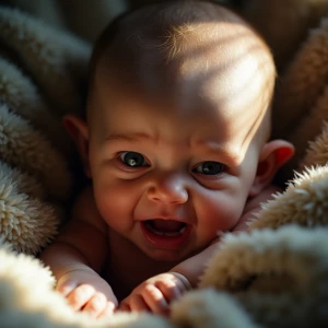 close-up panoramicrophotograph looking-down into the intense eye...