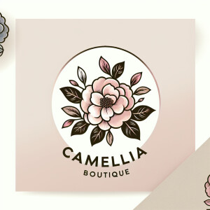 Draw a logo for the women's dress store «Camelia Boutique»