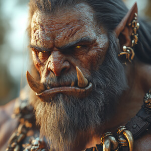 photo of orc Durotan from the movie Warcraft, warrior of the anc...
