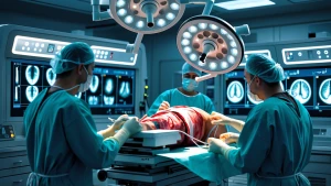 Operating surgery from a portable xray/stationary vehicle
mach...