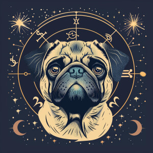 Zodiac and pug logo