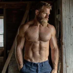 Can you make a picture of an Italian man He has ginger faded hai...