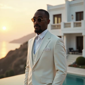 create a highly detailed image of a man resembling 2Pac, dressed...