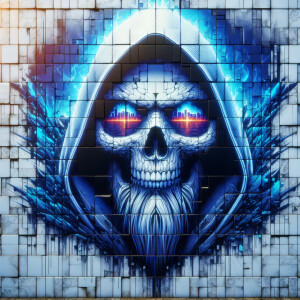 Realistic, detailed, precise, HDR, 3D rendering, image of graffi...