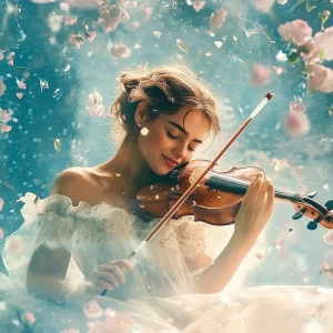 Love music cover, aesthetic, happiness