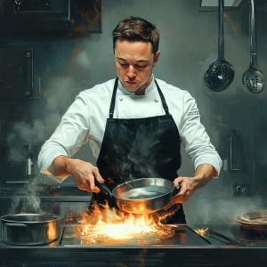 Elon Musk,cooking, GTA style