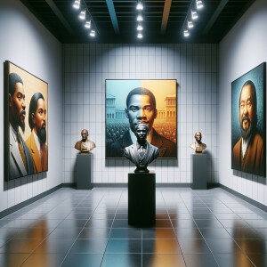 Design a close-up, detailed 3D view inside an African-American m...