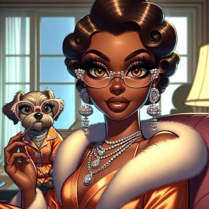 Create an image of a modern African-American, Betty Boop reimagi...