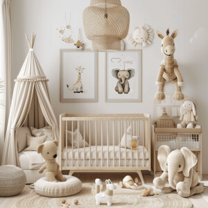 Фото детских обоев только картинкой с африканскими животными мин...