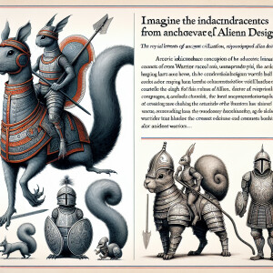 Squirrel knight, riding armored cat into battle