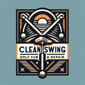 Design a sleek and modern logo for 'Clean Swing Golf Club Cleani...