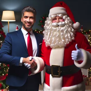 President Trump with Santa Claus