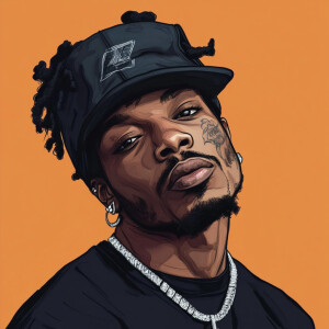 Create an image of Rap artist Rod wave