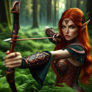 Capture a wide-angle, long-shot photograph of an enchanting redh...