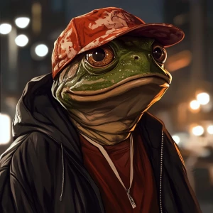 MEME PEPE, highly detailed character portrait in the style of mo...