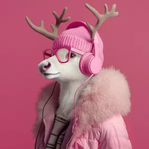 ChillGuy, a playful and inventive Rudolph the Reindeer character...