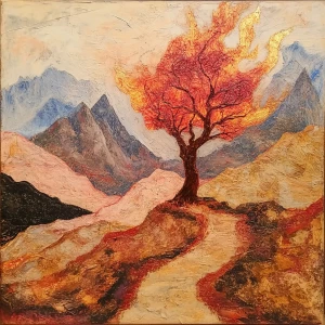 Burning bush on Mt. Sinai