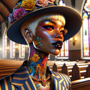 Full image view ultra realistic psychedelic airbrush glossy oil...