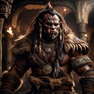 photo of orc Durotan from the movie Warcraft, warrior of the anc...