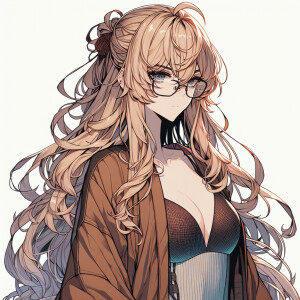 Tall Japanese female, glasses, hairstyle like Himiko from my her...