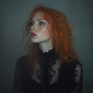 Create a series of photorealistic images featuring a woman with...