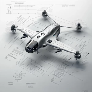 A detailed specification sheet for a 3D drone