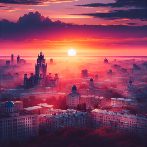 Rostov-on-don on sunset