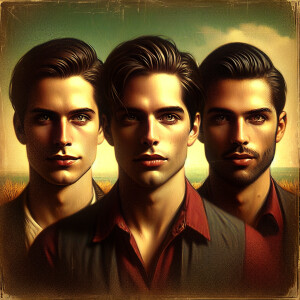 Create an emblem for a group of 3 men who love fun. The group's...