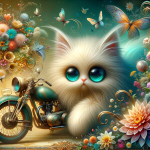 Imagine a fluffy, enchanting creature with oversized, glistening...