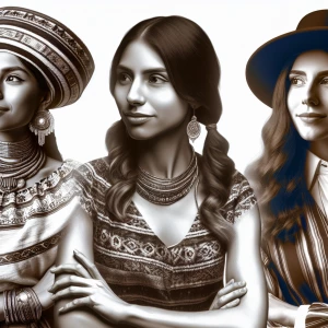 Create a woman of Maya, a Aztec, and Ashkenazi descent who’s highly intelligent and alluring