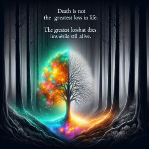 Death is not the greatest loss in life. The greatest loss is wha...