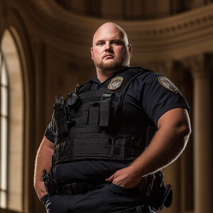 Lifesize digital photography portrait of young fat muscled age 2...