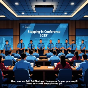 pull back. check the spelling. draw a realistic  hotel conferenc...